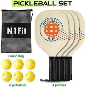 img 3 attached to 🏓 N1Fit Pickleball Paddles: Enhanced Basswood Ergonomic Design for Optimal Performance