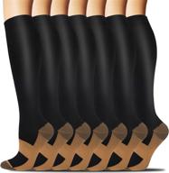 🧦 copper compression socks for men & women-graduated 20-30mmhg circulation supports for soccer, running, nurses logo