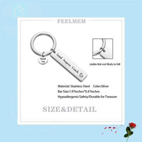 img 2 attached to FEELMEM Keychain Football Baseball Volleyball Men's Accessories