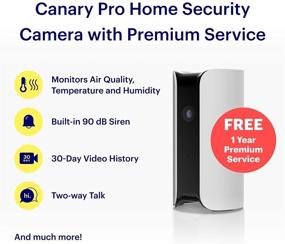 img 3 attached to 🏠 Canary Pro Indoor Home Security Camera with Premium Service (Includes 1 Year Free) 90dB Siren, Climate Monitor, 2-Way Talk, 30-Day Video History, Motion Detection, 1080p HD, Alexa & Google Compatible, Baby Monitor, White (CAN100USWT)