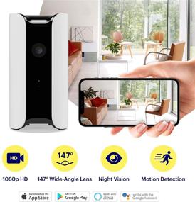 img 2 attached to 🏠 Canary Pro Indoor Home Security Camera with Premium Service (Includes 1 Year Free) 90dB Siren, Climate Monitor, 2-Way Talk, 30-Day Video History, Motion Detection, 1080p HD, Alexa & Google Compatible, Baby Monitor, White (CAN100USWT)