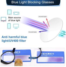 img 2 attached to Oversized Blue Light Blocking Glasses For Women Men Square Eyeglasses Frame TR90 Computer Game Glasses Computer Accessories & Peripherals