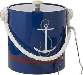 img 4 attached to Authentic Handmade USA Navy Anchor Ice Bucket - Nautical Collection