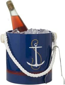 img 1 attached to Authentic Handmade USA Navy Anchor Ice Bucket - Nautical Collection