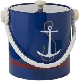 img 3 attached to Authentic Handmade USA Navy Anchor Ice Bucket - Nautical Collection