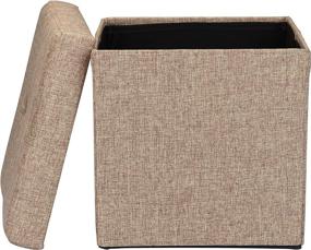 img 2 attached to Simplify F 0636 NATURAL Storage Ottoman Beige Furniture for Accent Furniture