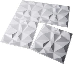 img 1 attached to 💎 Art3d Diamond Design Decorative 3D Wall Panels - 12"x12" in Matt White (33 Pack)
