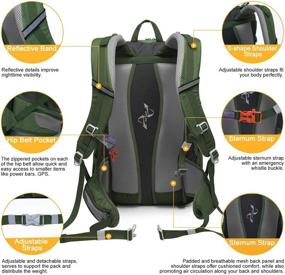 img 1 attached to 🎒 ArmyGreen 35L MOUNTAINTOP Unisex Hiking Backpack