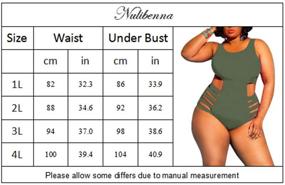 img 1 attached to 👙 Nulibenna Plus Size Cutout Swimsuit: High-Waisted Bandage Monokini for Women with Tummy Control