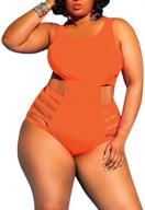 👙 nulibenna plus size cutout swimsuit: high-waisted bandage monokini for women with tummy control logo