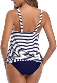 img 3 attached to Yonique Blouson Tankini Swimsuits: Stylish Women's Clothing with Flattering Bathing Suit Design and Versatile Cover Ups