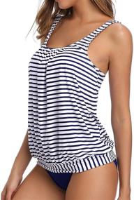 img 2 attached to Yonique Blouson Tankini Swimsuits: Stylish Women's Clothing with Flattering Bathing Suit Design and Versatile Cover Ups