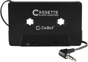 img 4 attached to Cellet Universal Car Cassette Audio Adapter - Compatible with iPhone, iPod, Android, Samsung, LG HTC Motorola ZTE and all Smartphones - 3.5mm Headphone Jack - 3 Ft.