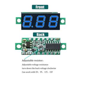 img 3 attached to DaFuRui 6Pcs（BLUE）Mini Digital Voltmeter Three Line Measuring & Layout Tools