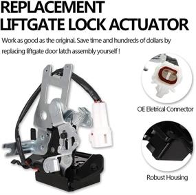 img 3 attached to 🔒 Trunk Latch Actuator Lock for 2001-2007 Toyota Sequoia 4.7L - Replace 931-861, 64680-0C010, 69301-0C010 - Integrated Rear Lift Gate Lock Assembly with Cable