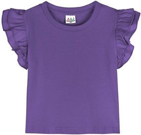 img 4 attached to 👕 A&amp;J DESIGN Toddler Girl Heavyweight Ruffle T-Shirts