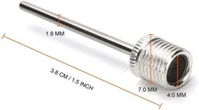 img 2 attached to Mobi Lock 10-Pack Stainless Steel Ball Pump Needles - The Perfect Tool for Inflating Footballs, Basketballs, Soccer Balls, Volleyballs, Netballs, Handballs, Waterpolo Balls, and More Sporting Equipment