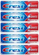 🦷 crest fluoride anticavity toothpaste: stop cavities in their tracks with regular paste - 8.2 ounce (pack of 5) logo