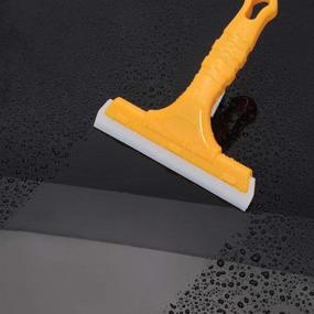 img 2 attached to 🧼 Silicone Blade Vinyl Wrap Squeegee for Car Windshield, Window, and Glass Cleaning - Anti-Slip Handle + Household Shower Squeegee Tool for Bathroom Mirror, Tiles - Water Wiper Scraper