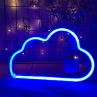 🌙 blue cloud neon lights for bedroom walls - malarocoby cloud neon signs for children | led neon signs with battery/usb power | neon night lights for party логотип