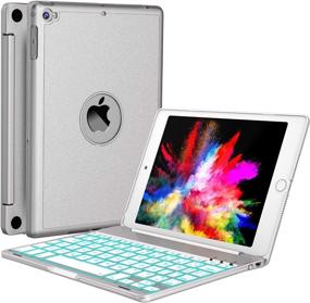 img 4 attached to Ipad Mini Keyboard - 135 Degree Flip 7 Color Backlit Aluminum Shell Case for iPad Mini 5th Gen 2019 / iPad Mini 4 2015