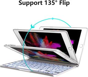 img 3 attached to Ipad Mini Keyboard - 135 Degree Flip 7 Color Backlit Aluminum Shell Case for iPad Mini 5th Gen 2019 / iPad Mini 4 2015