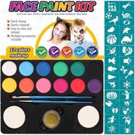 🎨 discover supvox professional face painting kits: body & face paint set with stencils, sponge, glitters - non-toxic, water-based colors for costumes, parties & festivals logo