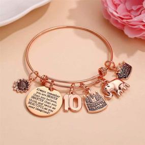 img 2 attached to 🐘 Elephant Charm Bracelets - Ideal Birthday Gifts for Women and Girls, Ages 5-80, Perfect for Friends, Moms, Daughters, Granddaughters, Nieces, and Grandmas