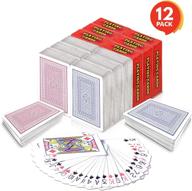 🃏 gamie red and blue playing cards decks – set of 12 packs with printed boxes – ideal for poker night, party favors, school events, and carnival prizes – suitable for adults and kids ages 3+ logo