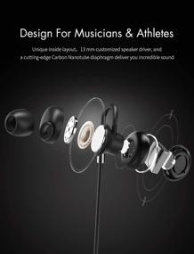 img 1 attached to 🎧 VEENAX Pogo Bluetooth Headphones: Wireless Sport Earphones with Mic, Magnetic Deep Bass and 8H Playtime - Sweatproof Black Earbuds for iPhone iPad iPod Phone MP3