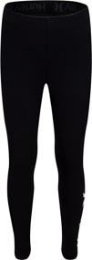 img 4 attached to Hurley Girls Leggings - 👧 Black Tie: Stylish and Comfortable Girls' Clothing