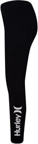 img 2 attached to Hurley Girls Leggings - 👧 Black Tie: Stylish and Comfortable Girls' Clothing