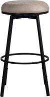 🪑 black/brown adjustable backless bar stool by hillsdale furniture logo