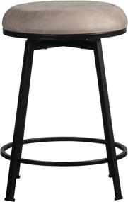 img 1 attached to 🪑 Black/Brown Adjustable Backless Bar Stool by Hillsdale Furniture