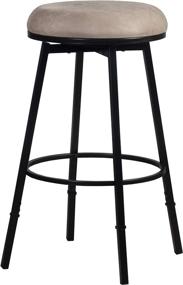 img 3 attached to 🪑 Black/Brown Adjustable Backless Bar Stool by Hillsdale Furniture