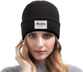 img 3 attached to 🧣 Knit Slouchy Beanie Hat for Women & Men - Warm Black Winter Skull Cap for Snow Skiing