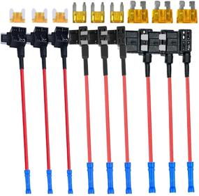 img 4 attached to 🔌 Muhize Fuse Tap and Add-a-Circuit Adapter: Versatile 12V Fuse Holder for Cars, Trucks, Boats - 9 Pack