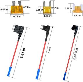 img 2 attached to 🔌 Muhize Fuse Tap and Add-a-Circuit Adapter: Versatile 12V Fuse Holder for Cars, Trucks, Boats - 9 Pack