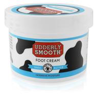 👣 discover the luxurious udderly smooth shea butter foot cream - 8oz for ultimate moisturizing and smoothing logo