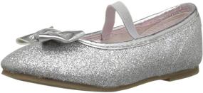 img 4 attached to 👠 Carter's Bigbow5 Silver Ballet Toddler Girls' Shoes
