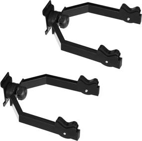 img 4 attached to 🚲 SONGMICS Bike Wall Mount Rack Set of 2, Adjustable Angle, Garage Bike Storage Hanger, Black USBP02B