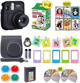 img 4 attached to Fujifilm Instax Mini 11 Instant Camera Charcoal Gray Shutter Carrying Case Fuji Film Value Pack (20 Sheets) Shutter Accessories Bundle