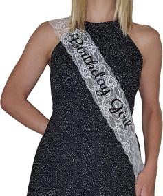 img 2 attached to 🎀 Elegant Black Birthday Girl Sash - Women's Accessories for Belts