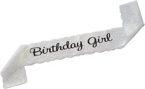 img 3 attached to 🎀 Elegant Black Birthday Girl Sash - Women's Accessories for Belts