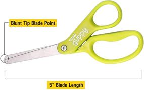 img 2 attached to 🔪 Stanley Guppy 5-Inch Blunt Tip Kids Scissors, Assorted Colors - Pack of 2: Fun, Safe & Durable Crafting Scissors for Children - SCI5BT-2PK