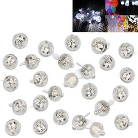img 4 attached to 🎈 100pcs LED Balloon Light: Mini Round Ball Party Decoration in White