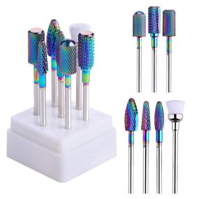 img 4 attached to 💅 Makartt Tungsten Carbide Nail Drill Bit Set - 7Pcs 5 In1 3/32 inch Bits - Electric Nail Drill Machine, Acrylic Nails, Gel Polish Removal, Poly Nail Gel, Cuticles, Pedicure Tool