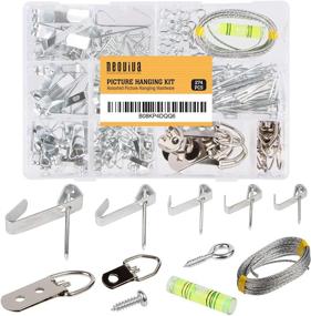 img 4 attached to NEOVIVA 274-Piece Picture Hanging Kit with Assorted Hangers: Standard Hook, Heavy-Duty D-Ring Hanger, Narrow Strap Hanger, Screw-Eye, and Level for Wall Mounting