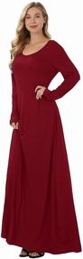 img 3 attached to LONGLING Bohemian Sleeveless Pockets Bordeaux Women's Clothing