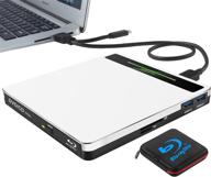 внешний привод blu ray высокой скорости: nolyth usb 3.0 type-c blu-ray writer & burner - портативный blu-ray проигрыватель для ноутбука mac macbook pc windows | включены слоты для sd tf и порты usb. логотип